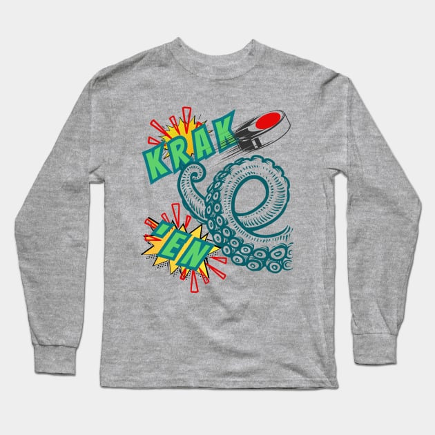 Krak 'En! Tentacle and Biscuit Hockey Style Long Sleeve T-Shirt by SwagOMart